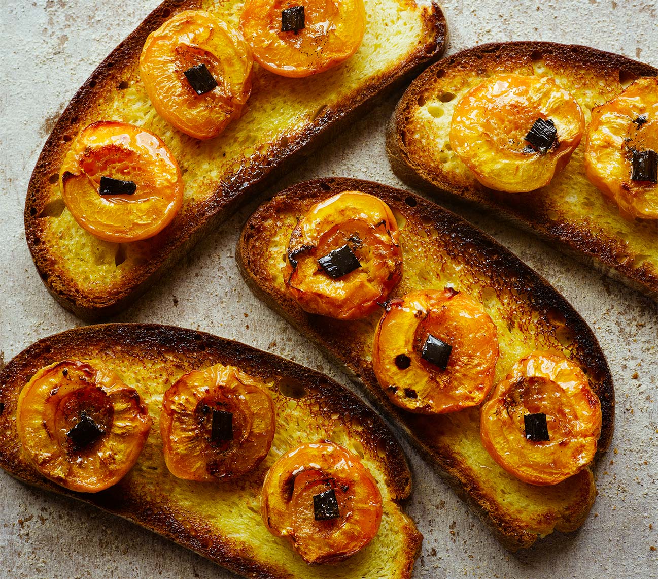 Apricots on toast  | Colin Campbell - Food Photographer