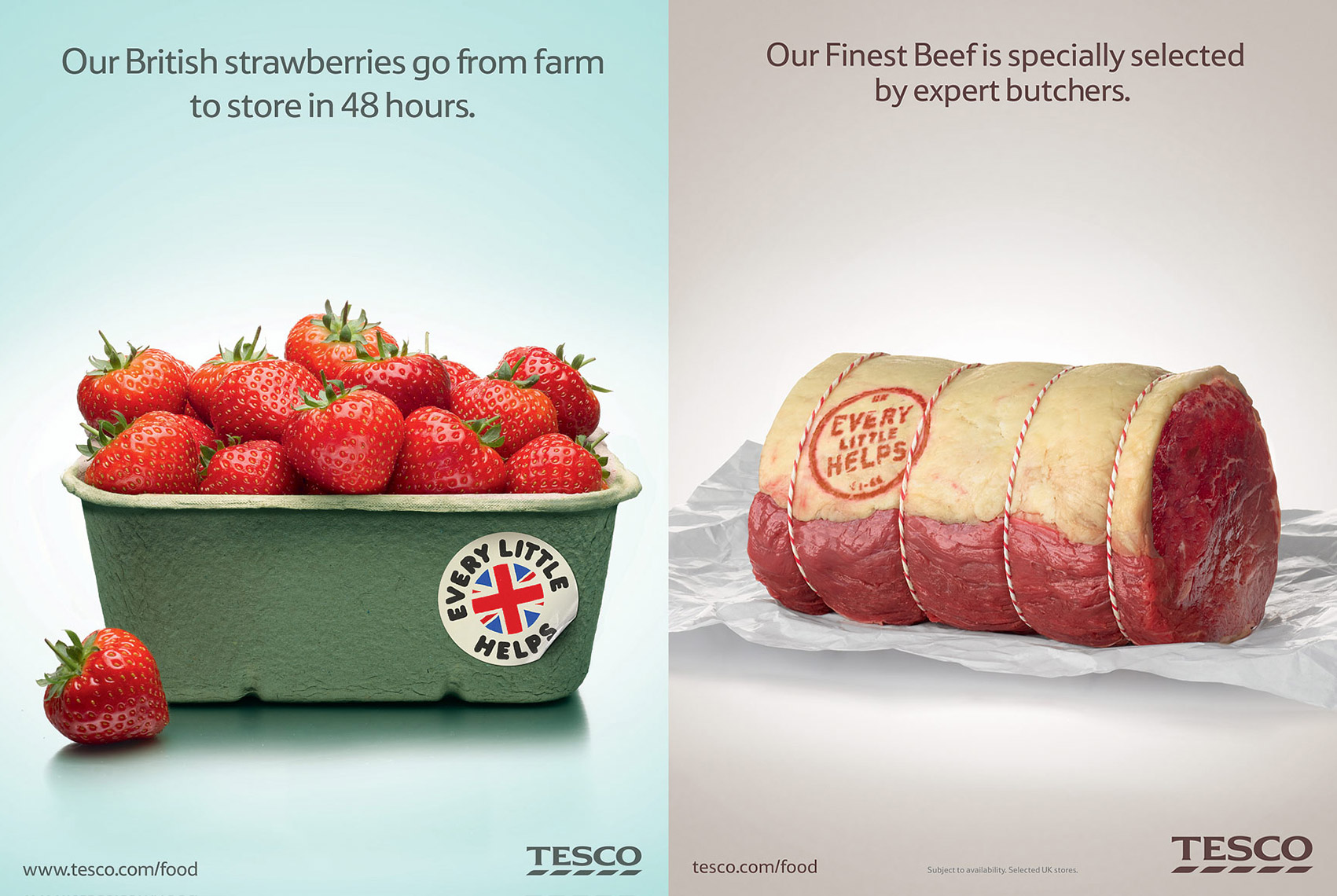 Tesco strawberries and beef | Colin Campbell-Food Photographer